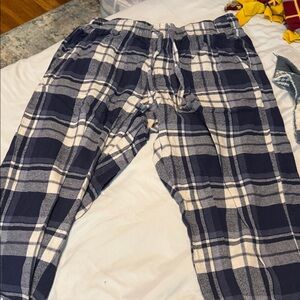 Old Navy Blue and White Plaid Pants